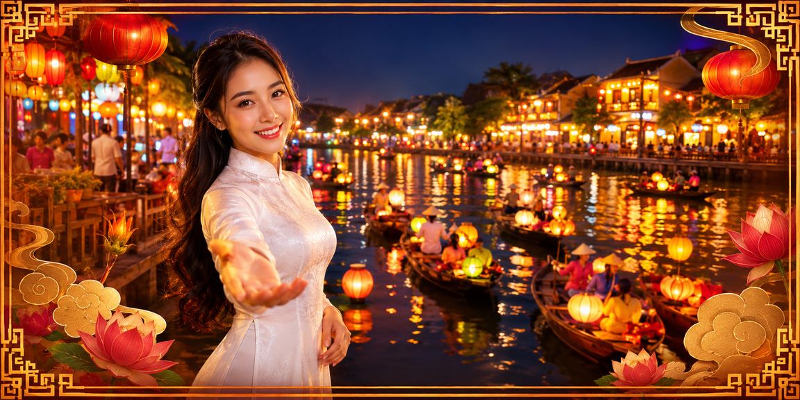 Người dùng Hội An trong trang phục áo dài tham gia cá cược trên 98vv